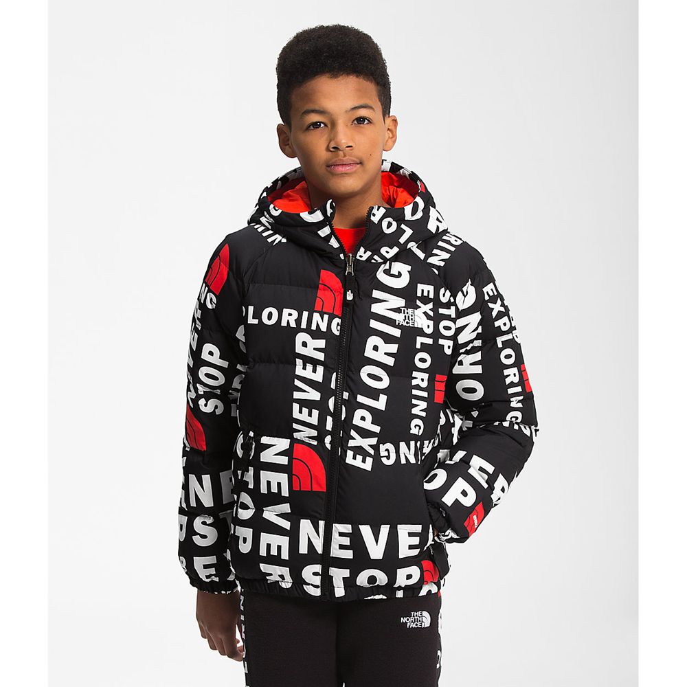 The North Face Jackets Boys Australia - The North Face Printed Hyalite Black (VFH-317984)